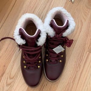 Cole Haan zero grand explorer hiking boot 7.5 burgandy New